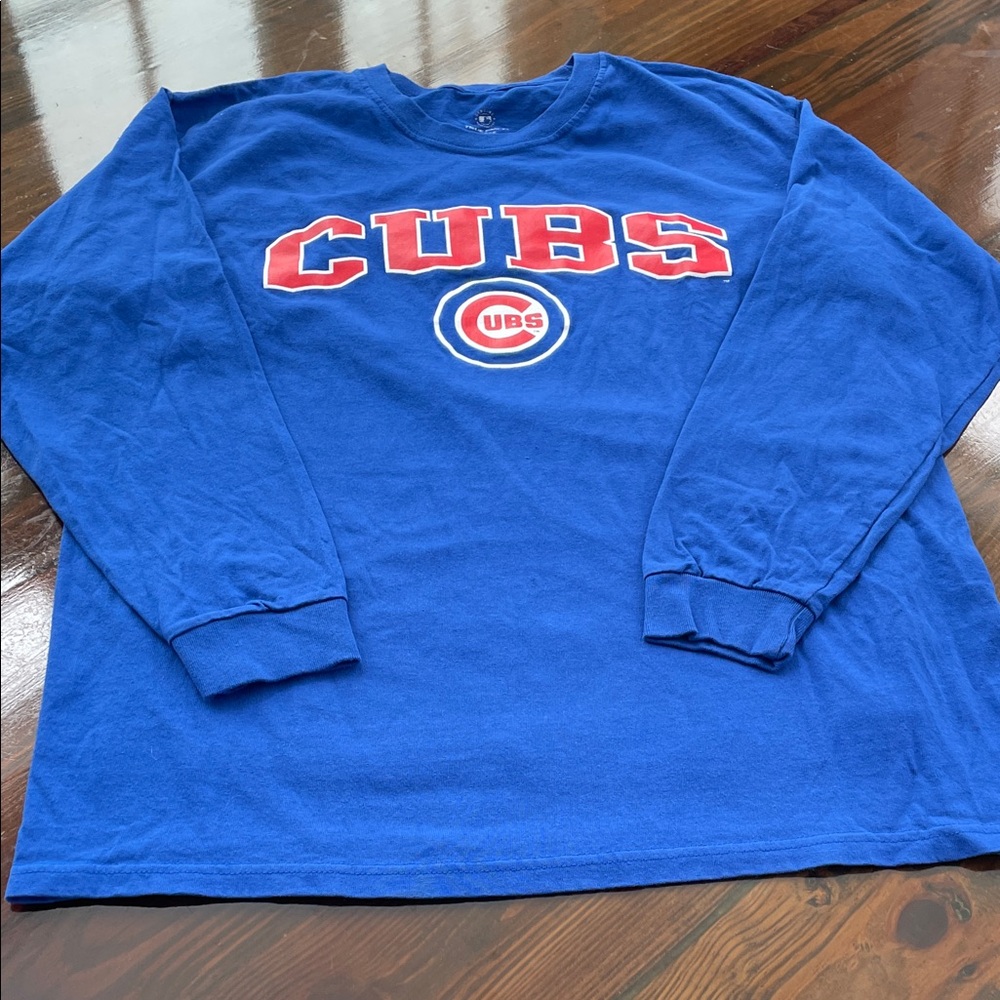 Men’s Cubs Blue Long Sleeve T-Shirt